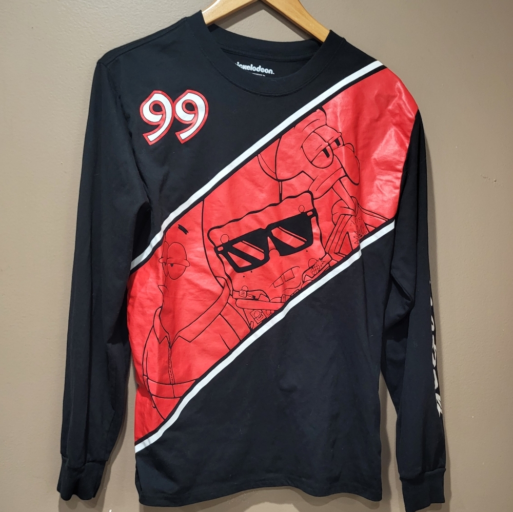Spongebob black and red long sleeve t-shirt sz M